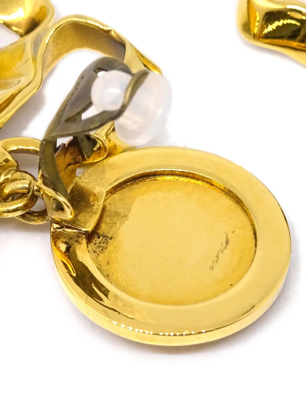 Pre-owned Chanel 1990-2000 Gold-plated Mirror Earrings