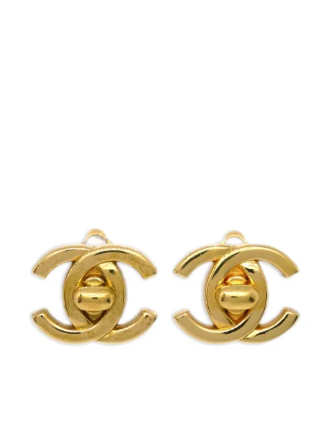 CHANEL Pre-Owned boucles d'oreilles en plaqué or (1997)