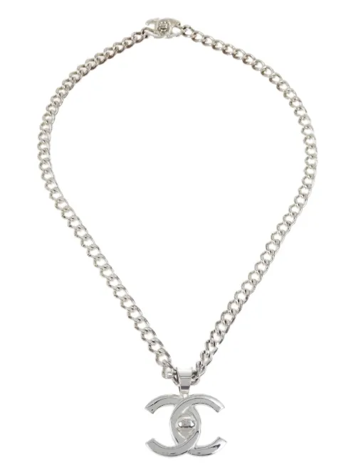 Collier en chaîne à logo CC (1997) - CHANEL Pre-Owned - Modalova