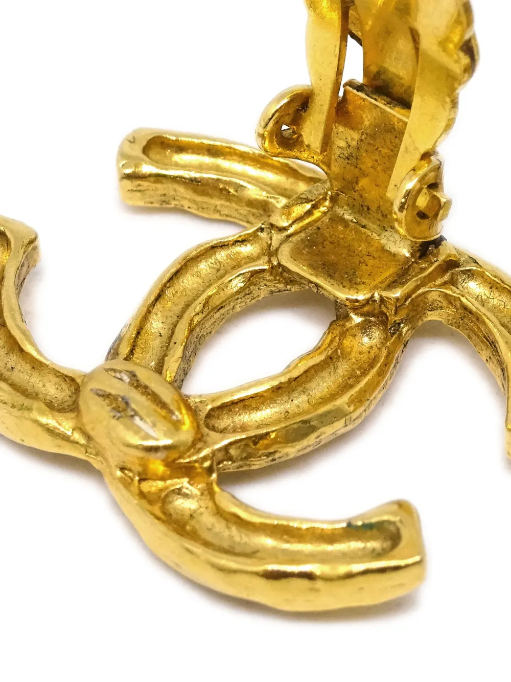 Pre-owned Chanel 1990-2000 Gold-plated Cc Earrings