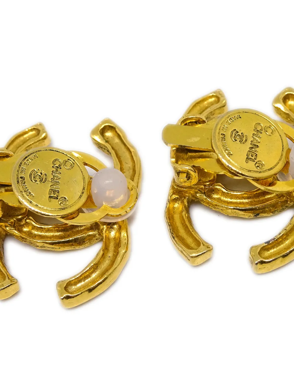 Pre-owned Chanel 1990-2000 Gold-plated Cc Earrings