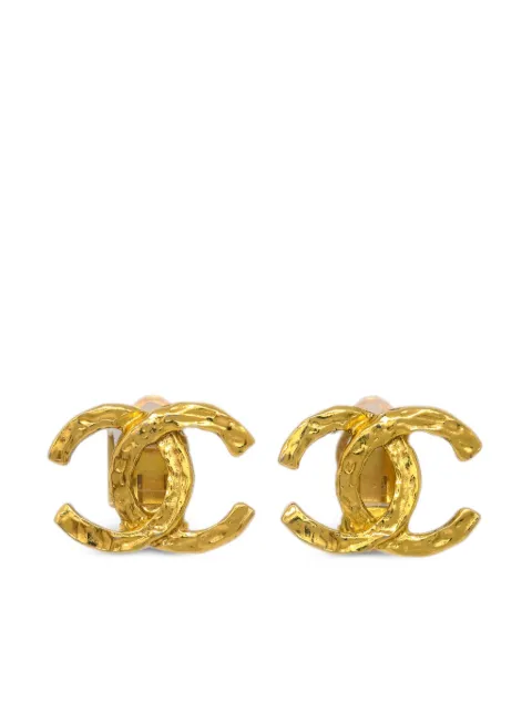 CHANEL Pre-Owned Orecchini CC con placcatura oro 1990-2000