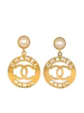 CHANEL Pre-Owned 1990-2000 gold-plated hoop earrings