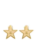 CHANEL Pre-Owned 2001 Star CC clip-on earrings - Gold