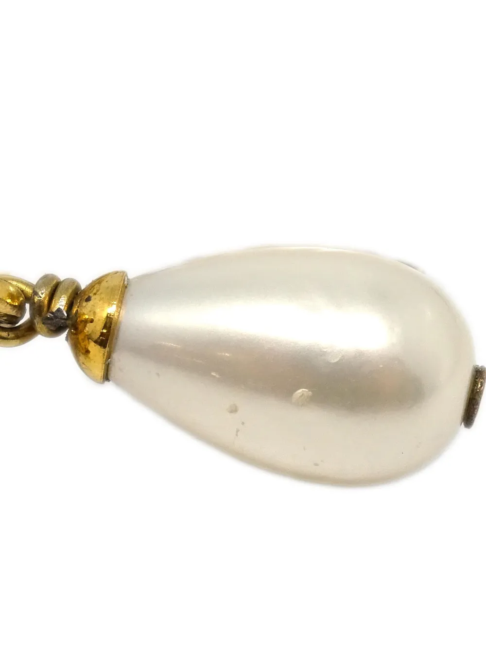 CHANEL Pre-Owned 1997 CC oorclips met imitatieparel - Goud