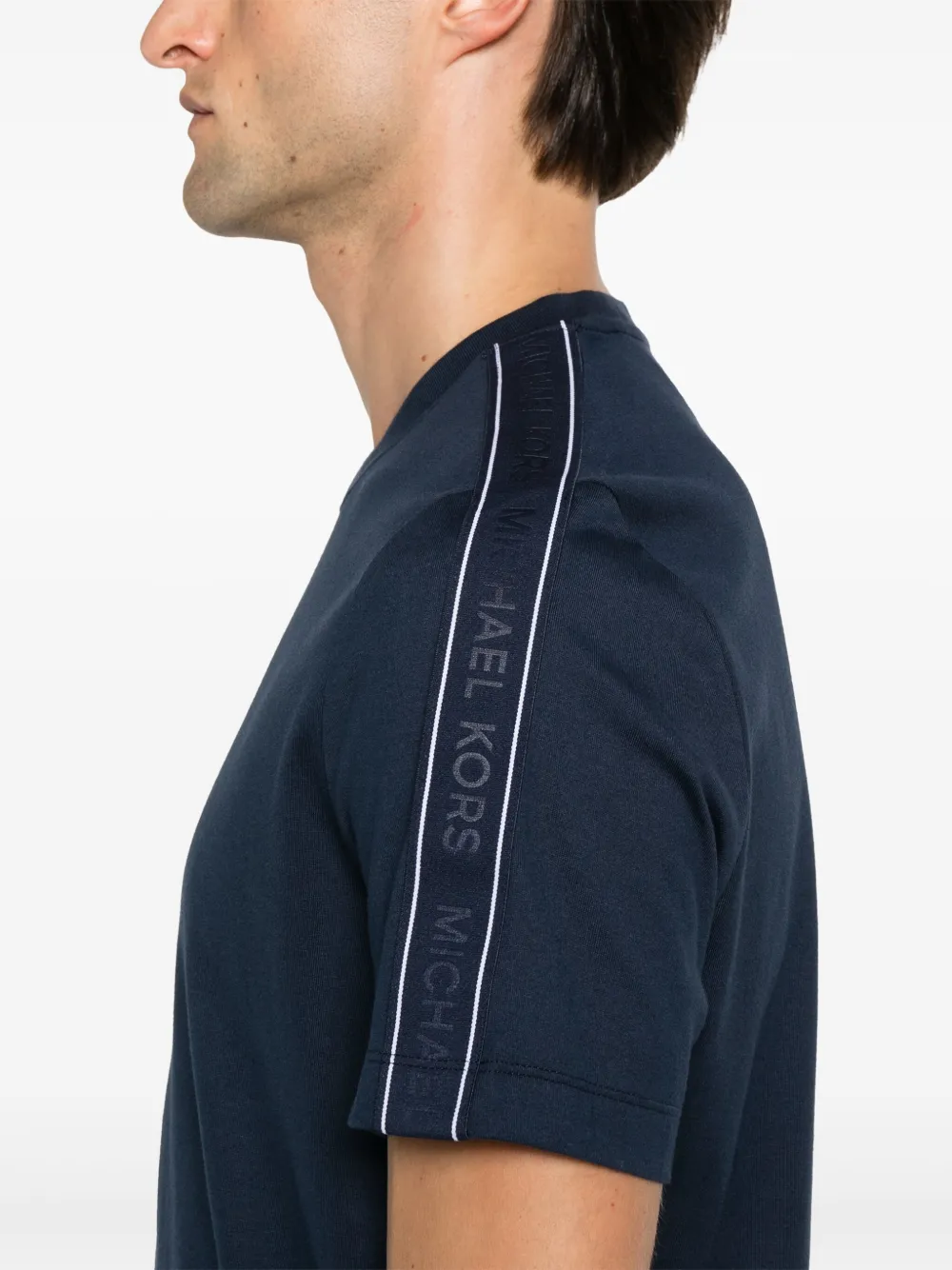 Michael Kors T-shirt met logo-tape Blauw