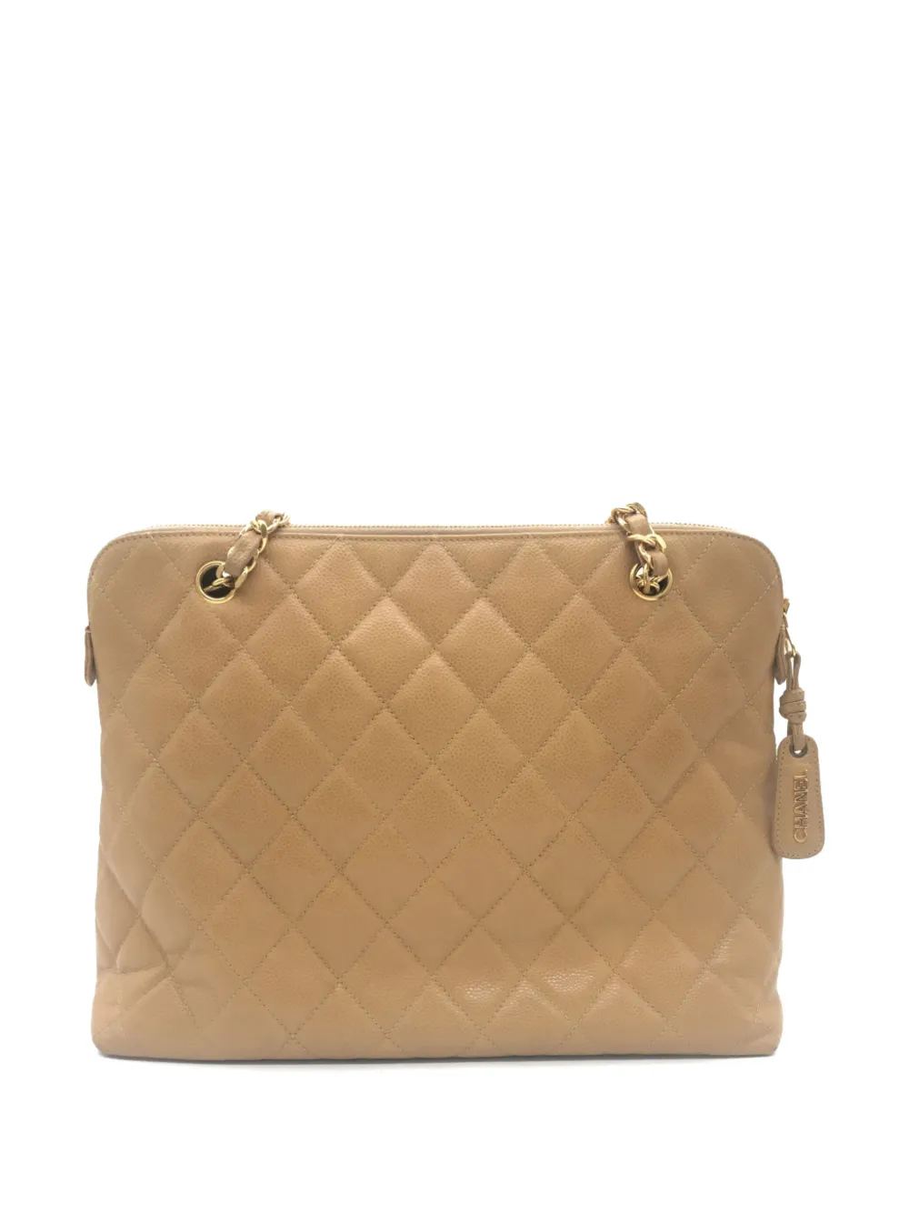CHANEL Pre-Owned 1996-1997 CC gewatteerde schoudertas - Beige