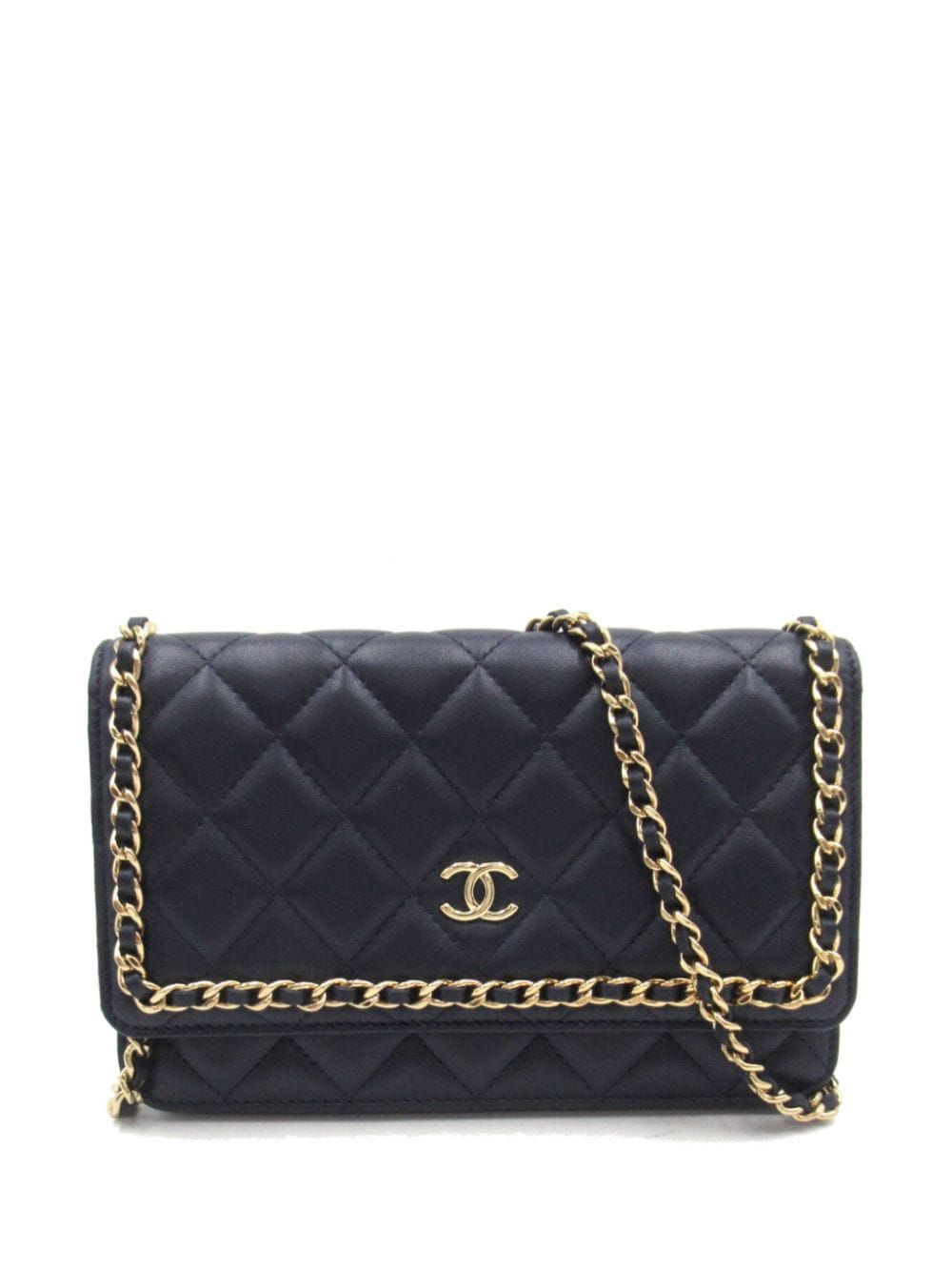 CHANEL Pre-Owned 2019 CC quilted chain wallet - Blu