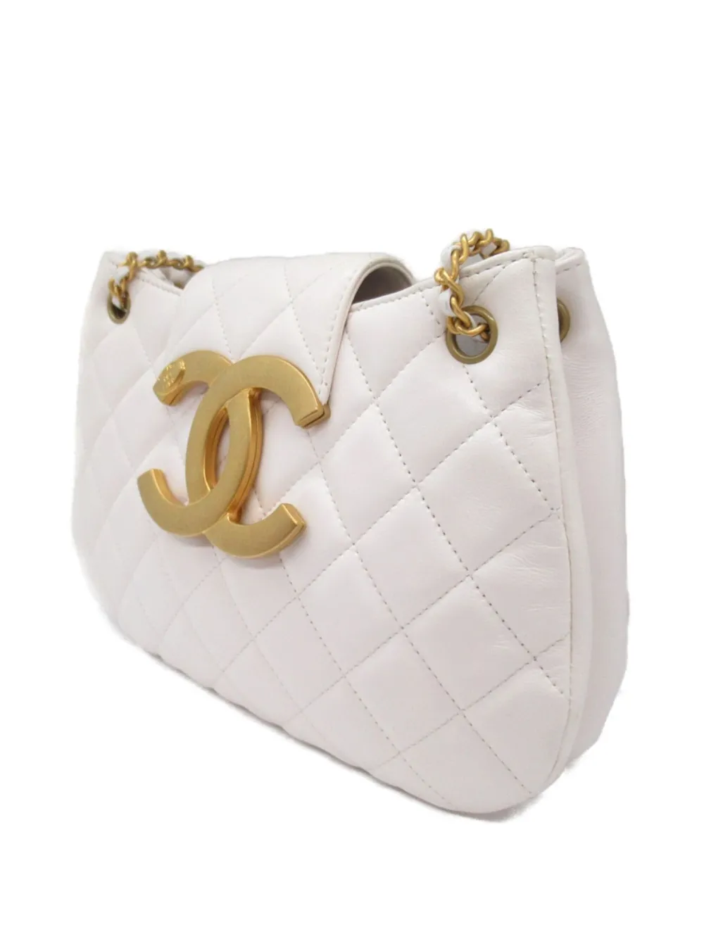 CHANELホワイトレザー キルティングバッグ 値下げ⭕️ キルティング ホワイト（白）系 CHANEL(シャネル) トートバッグ