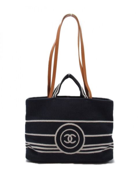 HOT SALE CHANEL 2014-2015 large CC denim tote bag Women