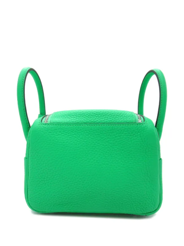 Hermes Pre Owned 2023 Mini Lindy Shoulder Bag Green FARFETCH IE