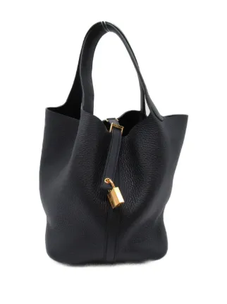 Hermes Pre Owned 2024 Picotin Lock MM Bucket Bag Black FARFETCH IE
