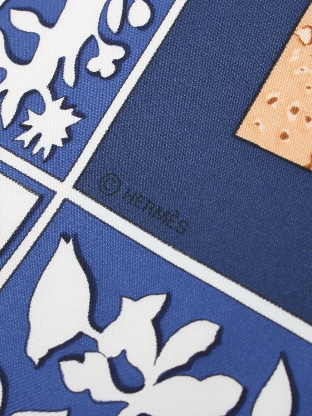 Hermès Pre-Owned 2010s Carres 90 Early America scarf - Blauw