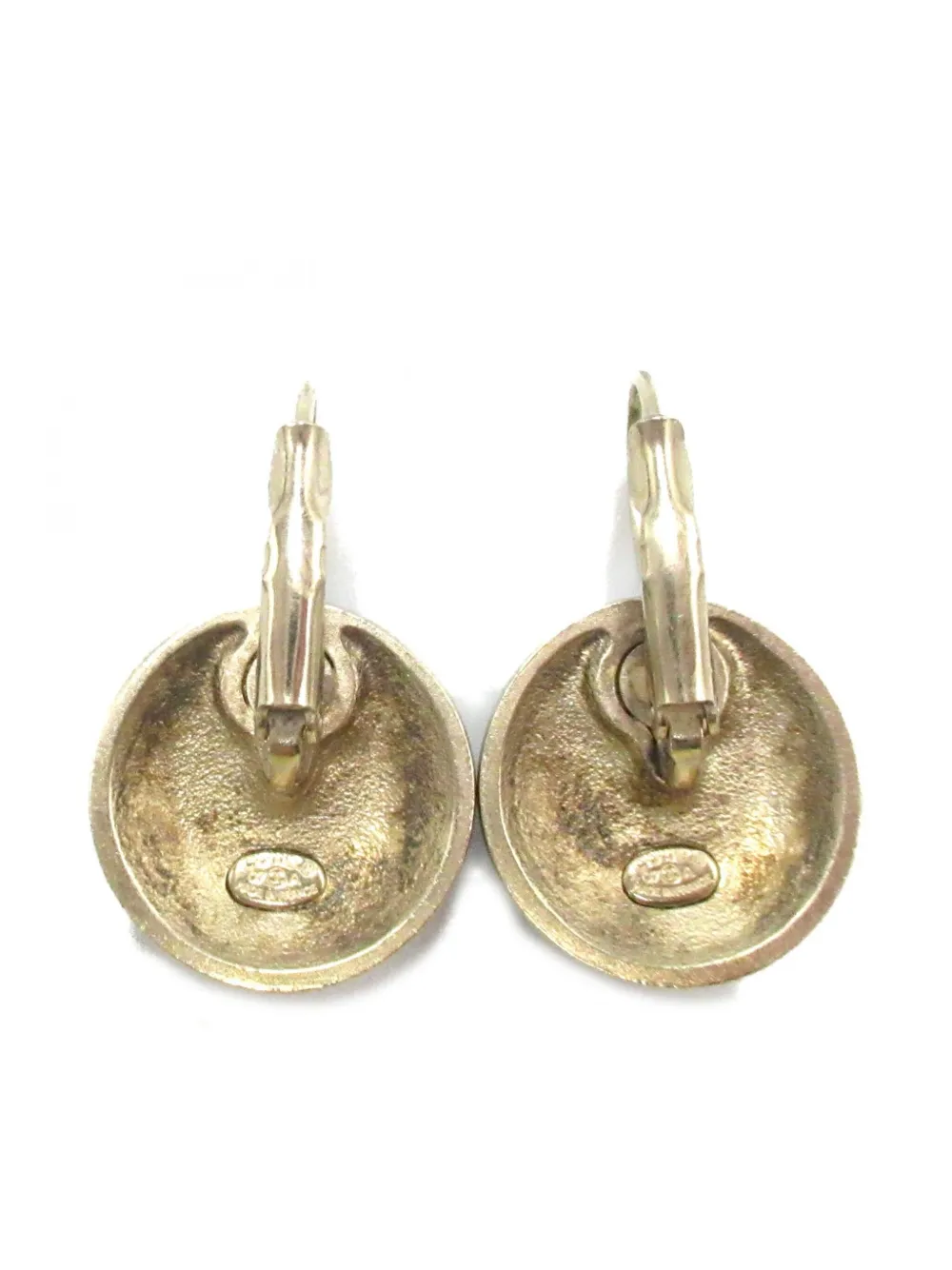 CHANEL Pre-Owned 1986-1988 CC drop earrings - Zilver