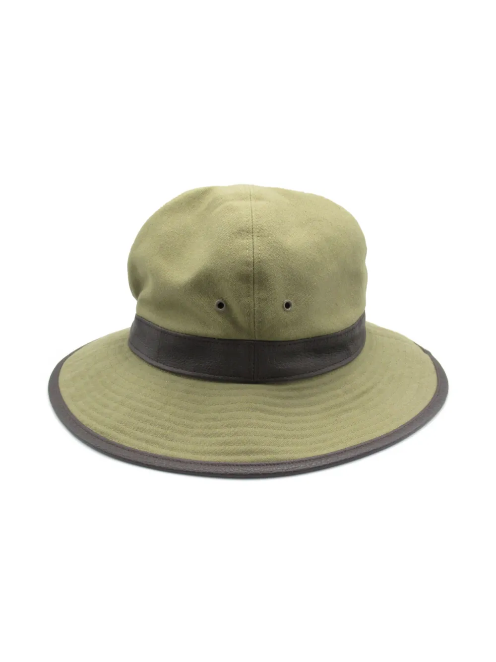 HERMES Serie Cotton leather beret Cap hat gray 56