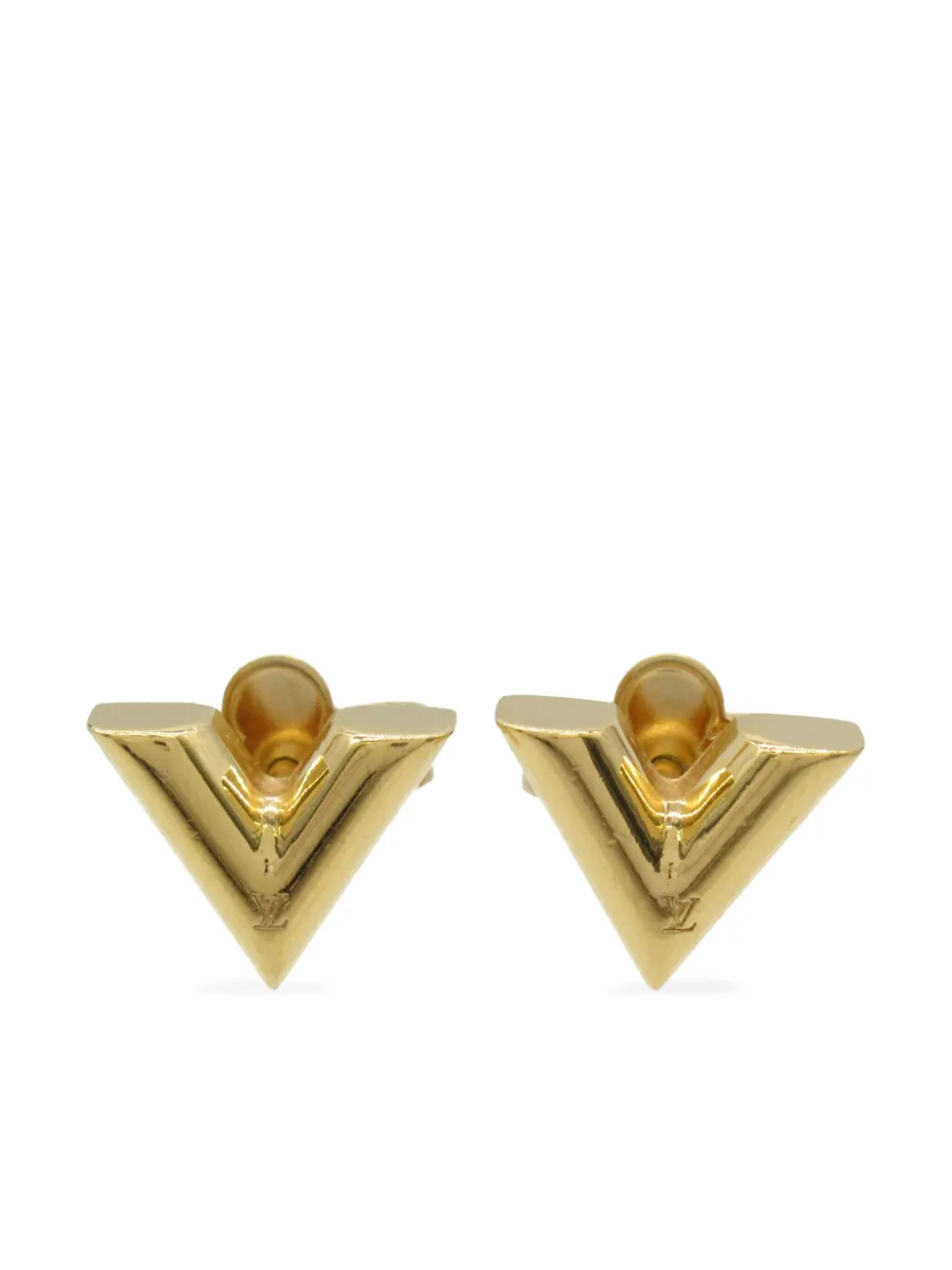 Louis Vuitton Pre-Owned 2019 Essential V earrings - Gold