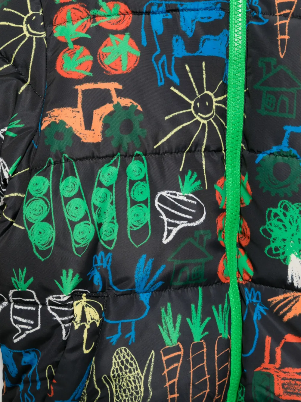 Stella McCartney Kids graphic-printed Padded Jacket | Black