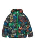 Stella McCartney Kids graphic-printed padded jacket - Black