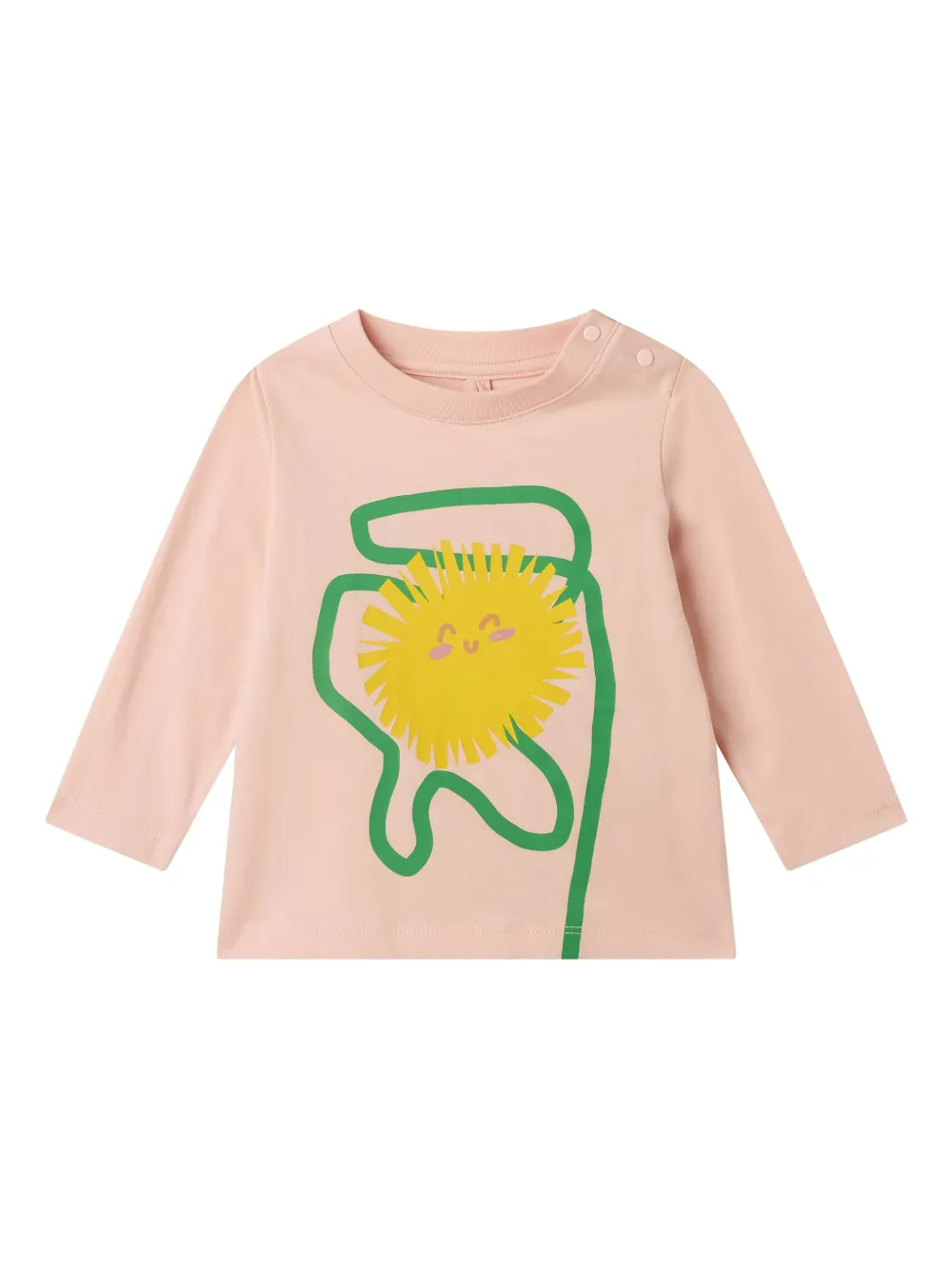 Stella McCartney Kids dandelion-print long-sleeve T-shirt | Pink | Image 1
