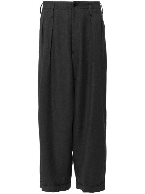 Yohji Yamamoto Pleated wide-leg trousers