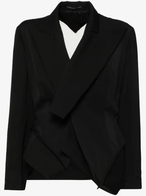 Yohji Yamamoto asymmetic wool blazers