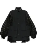 sacai panelled jacket - Black