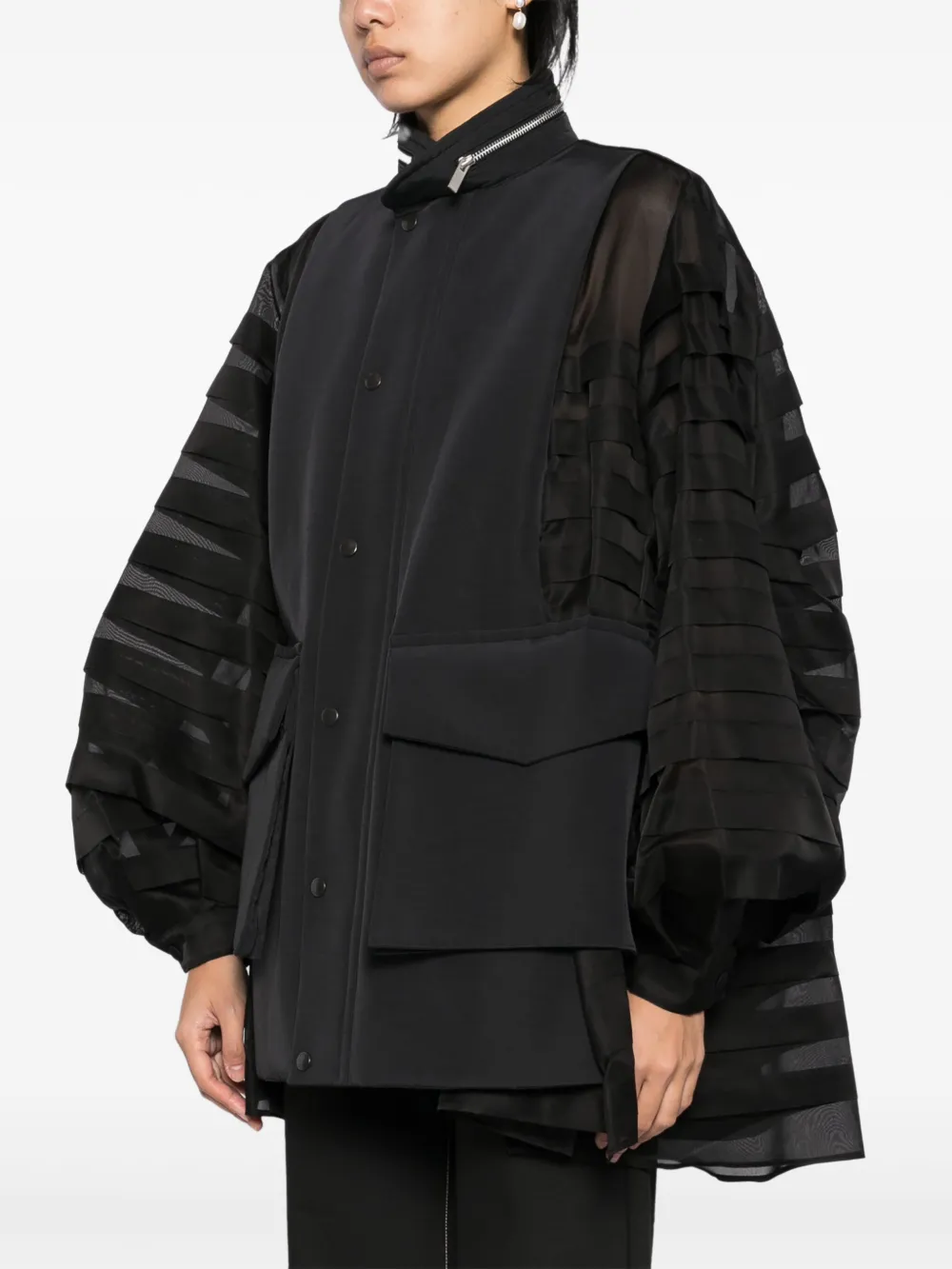 sacai Jack met vlakken Zwart