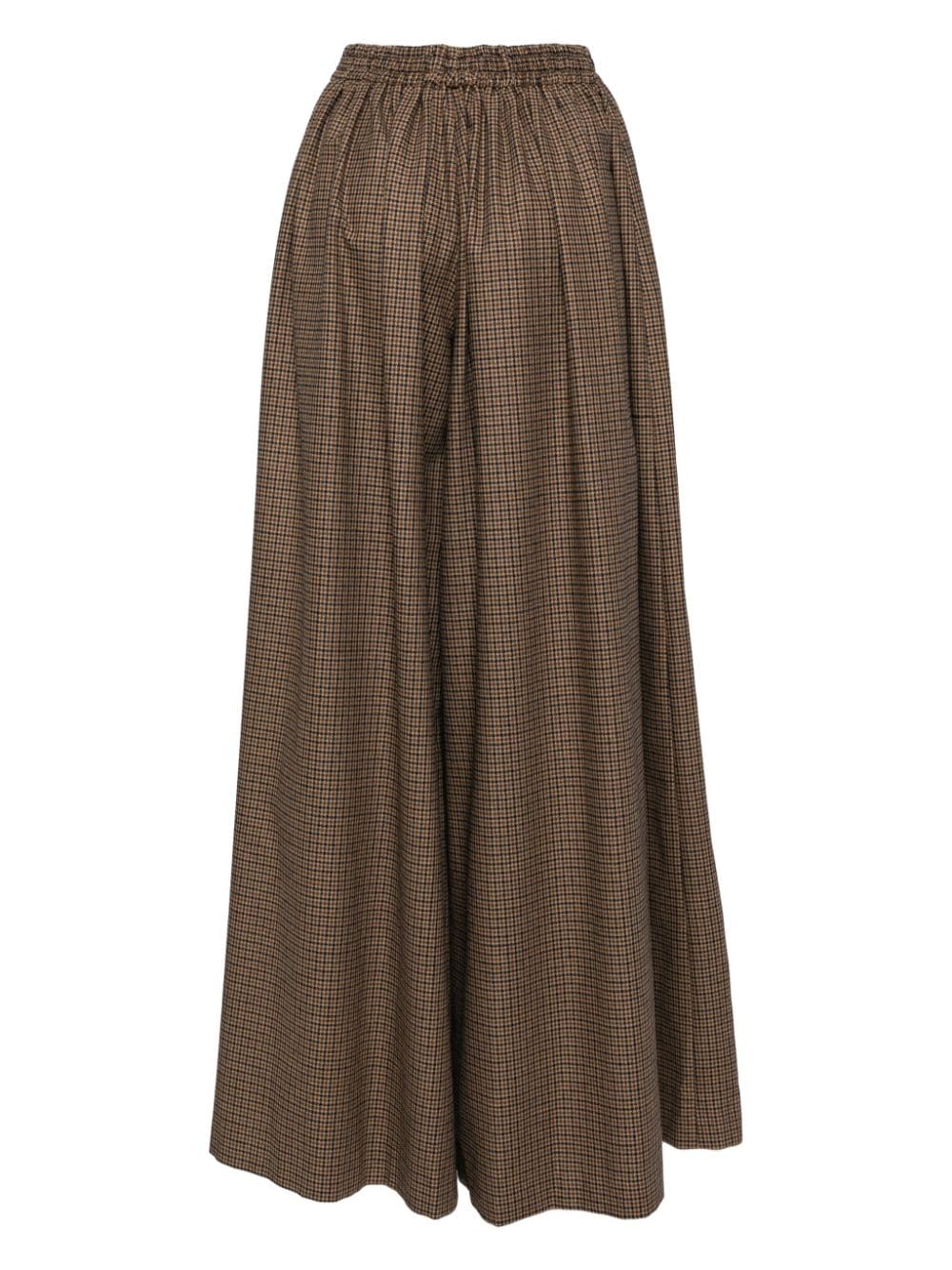 Shop Giuseppe Di Morabito Pantalone Checked Wide-leg Trousers In Brown