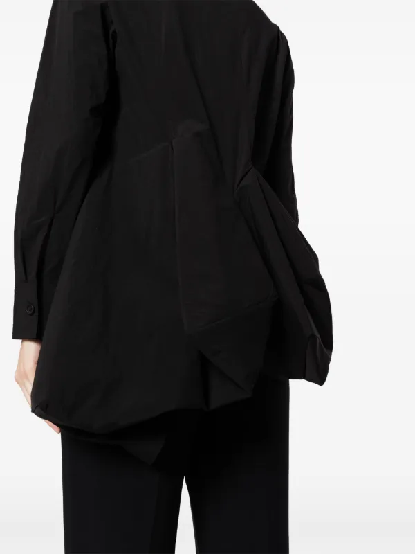 Yohji Yamamoto アシンメトリー シャツ | ブラック | FARFETCH JP