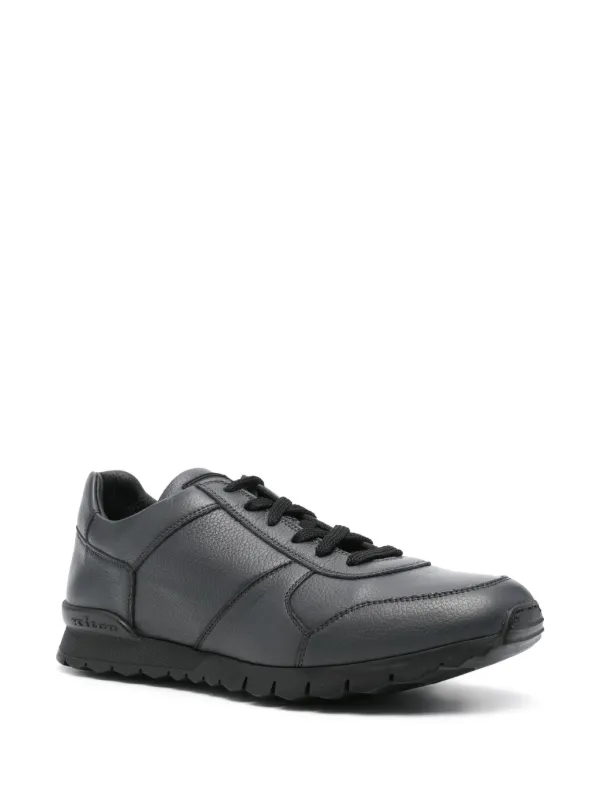 [Kiton] レザー ローカット スニーカー Kiton レザースニーカー | ブルー | FARFETCH JP