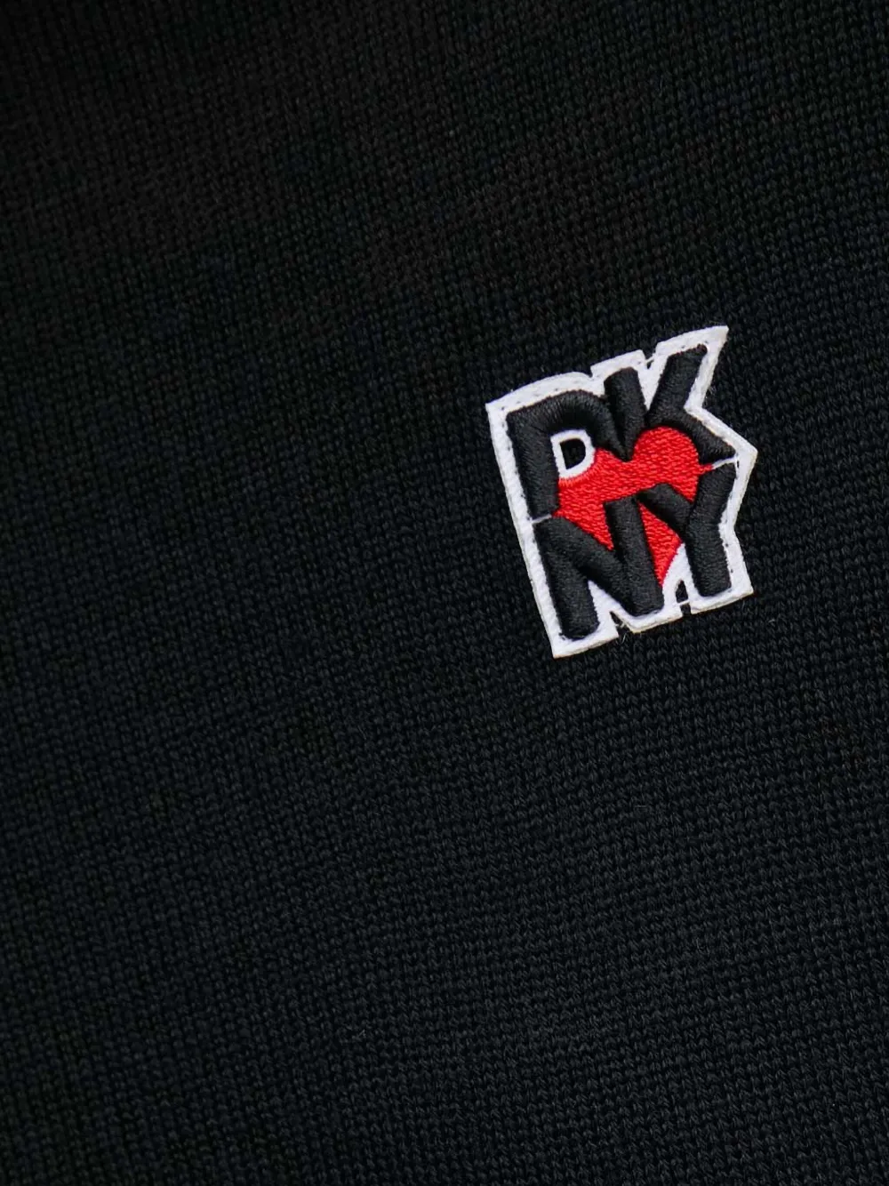 DKNY Trui met logopatch Zwart