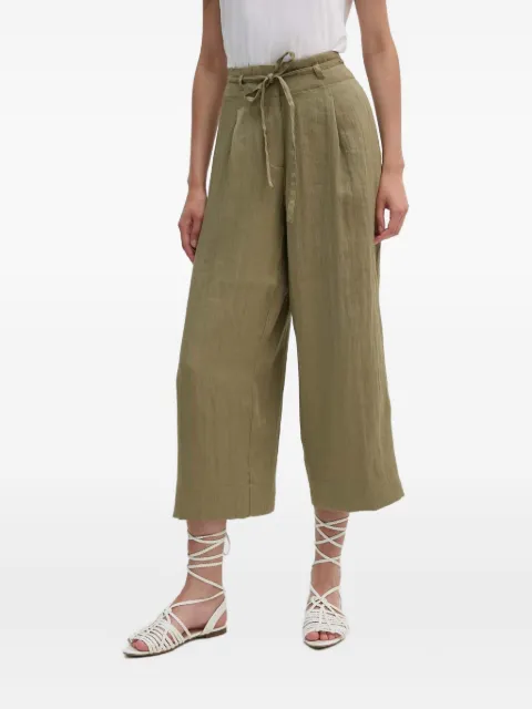 DKNY tie-waist pleated trousers