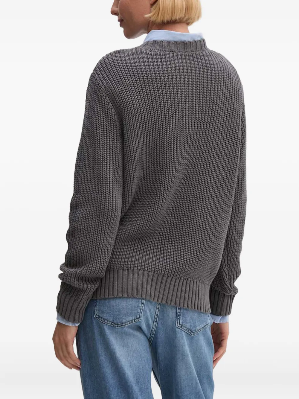 DKNY Trui met logopatch Grijs