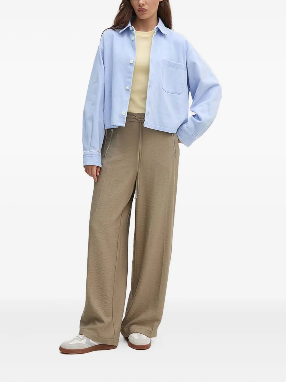 Dkny Zip-pocket Trousers In Neutral