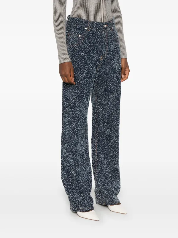 STELLA MCCARTNEY ミッドライズ デニム ブークレ ショートパンツ Stella McCartney ブークレ ジーンズ | ブルー | FARFETCH JP