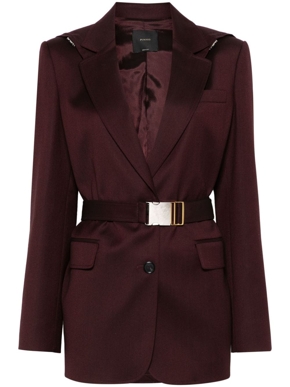 PINKO Blazer met capuchon Rood