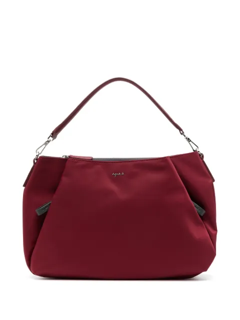 agnès b.  bolsa de hombro con placa del logo