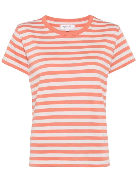 agnès b.  playera con rayas estampadas