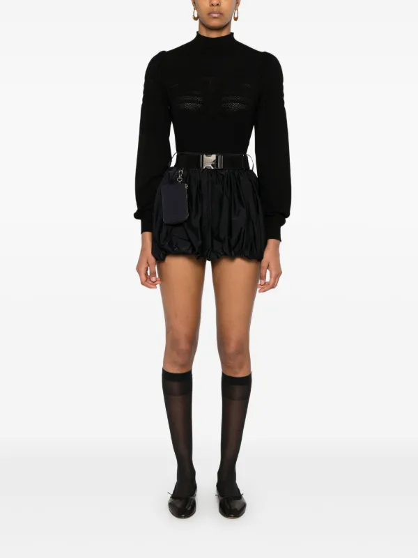 スカート Elisabetta Franchi BELTED SKIRT Circle skirt in satin fabric with belt | Elisabetta Franchi