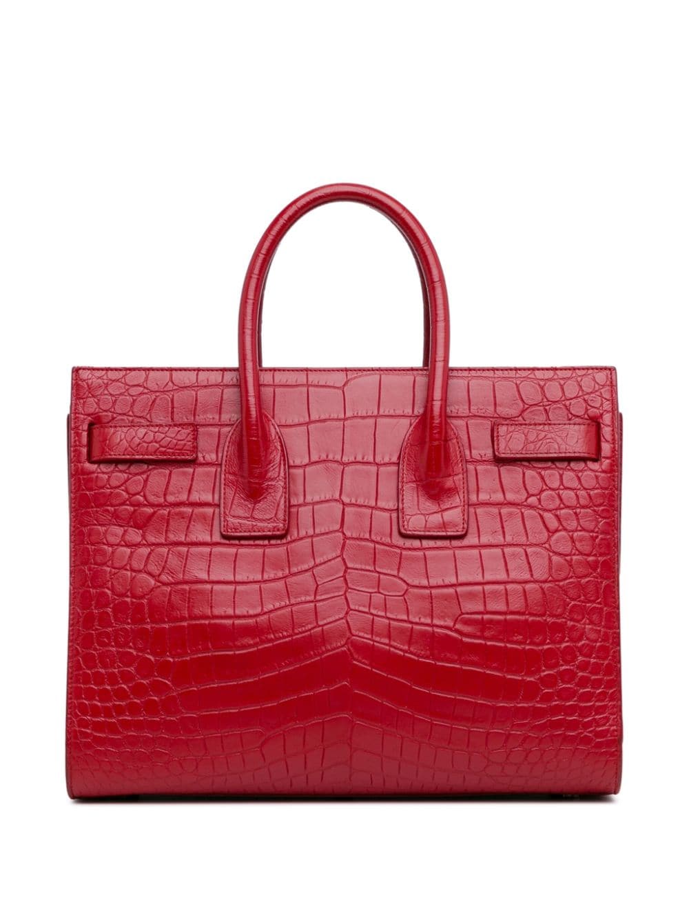 Saint Laurent Pre-Owned 2015 Sac de Jour boekentas met krokodillen-reliëf - Rood