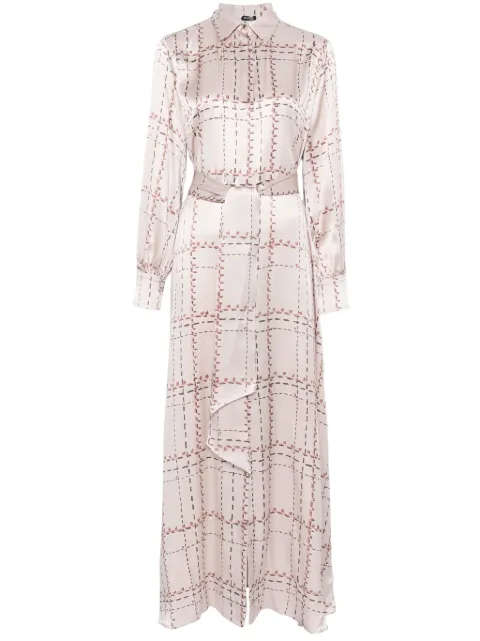 Kiton printed silk shirt dress D54325K0561E0300H - 0