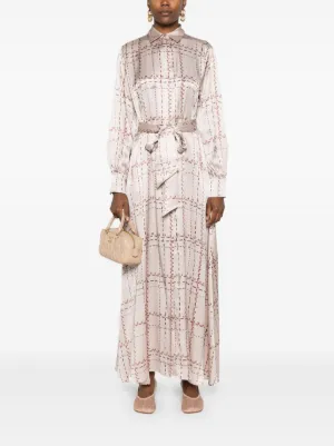 【KITON】ストラスブルゴ　シルク100% 美品ワンピース ドレス38サイズ KITON】キートン シルク100% 美品ワンピース シャツドレスサイズ38