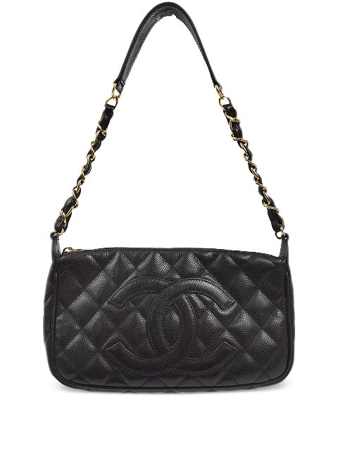 CHANEL 2002 CC diamond-quilted shoulder bag Women