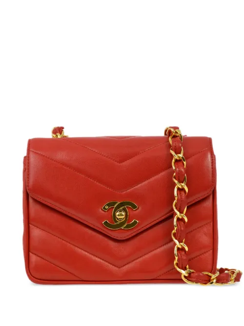 Sac porté épaule Chevron (1995) - CHANEL Pre-Owned - Modalova