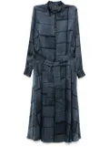 Kiton silk maxi dress - Blue