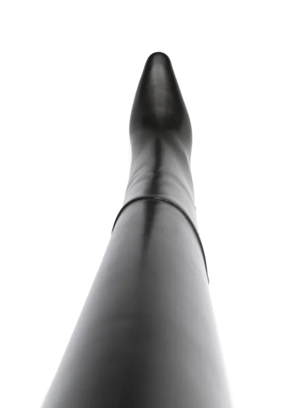 ロングブーツ JACQUEMUS Les Bottes Bisou Les Bottes Bisou leather knee-high boots in black
