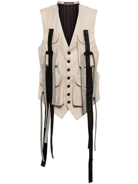Yohji Yamamoto chaleco con bolsillos cargo