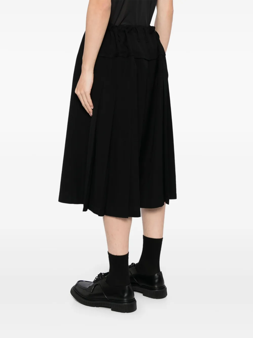 Yohji Yamamoto Cropped plooibroek Zwart