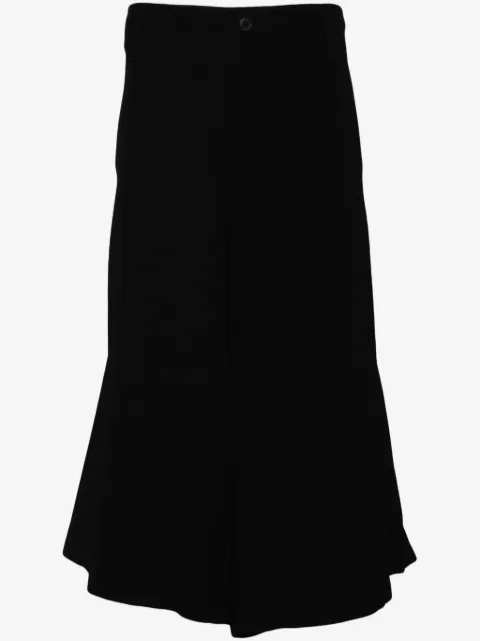 Yohji Yamamoto pleated cropped trousers
