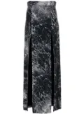 Alexander McQueen abstract-print skirt - Black